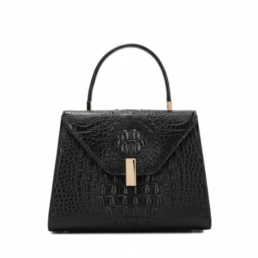Genuine Crocodile Skin Bone Leather Top Handle Bags-0