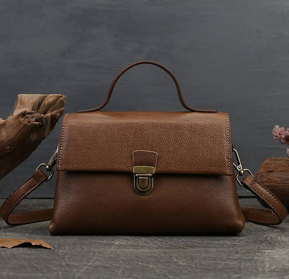 Women Satchel Shoulder Bag Vintage Top Handle Bag-2